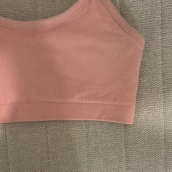 Pink Ribbed Aerie athleteic Bralette - Picture 4 of 6